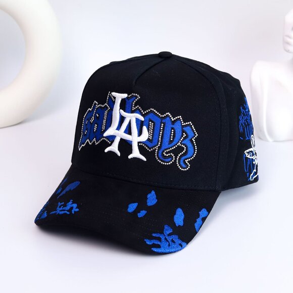 Other - Y2K Dandy Hats x Junior H “Angel Azul” Sad Boy Embroidered Cap